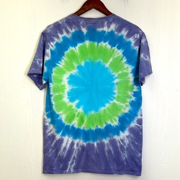 Liquid Blue - Led Zeppelin United States Of America 1977 Tye Dye Graphic Tee Med - Picture 8 of 8